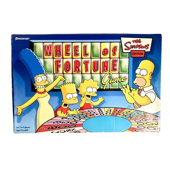 The Simpsons Edition Wheel of Fortune Board Game 2004 Pressman 99% Complete - Picture 1 of 12